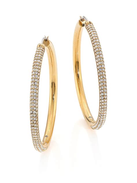 michael kors gold buckle hoop earrings|Michael Kors earrings clearance.